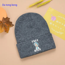 Load image into Gallery viewer, Rick and Morty Cotton Casual Beanies for Men Women Knitted Winter Hat Solid Hip-hop Skullies