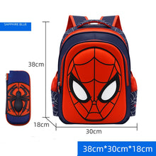 Load image into Gallery viewer, Disney Spiderman School Bag Pencil Case Captain America Children Cute Anime Figure Backpack Boys Primary Kids Kindergarten Gift