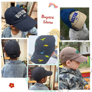 Kids Baseball Cap Dinosaur Embroidery Children Girls Boys Sun Hat
