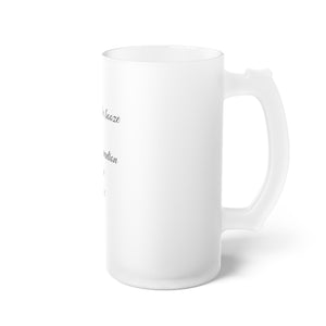 Frosted Glass Beer Mug- Non-alcoholic booze is the dumbest invention since the appendix