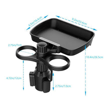 Load image into Gallery viewer, Car Cup Holder Tray With Swivel Base 360 Degree Adjustable Car Cup Holder