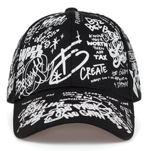 Load image into Gallery viewer, Graffiti printing baseball cap Adjustable cotton hip hop street hats Spring summer outdoor leisure hat