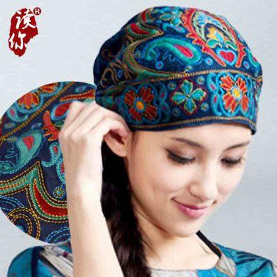 Mexican Style Spring And Autumn Ethnic Vintage Embroidery Flowers Bandanas