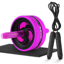 Load image into Gallery viewer, 2 in 1 ab roller &amp; jump rope, abdominal wheel with mat for your arm, waist &amp; leg exercise | TheKedStore