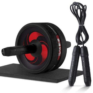 2 in 1 ab roller & jump rope, abdominal wheel with mat for your arm, waist & leg exercise | TheKedStore