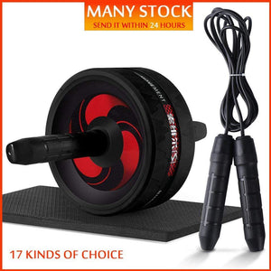 2 in 1 ab roller & jump rope, abdominal wheel with mat for your arm, waist & leg exercise | TheKedStore
