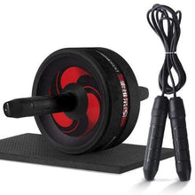 Load image into Gallery viewer, 2 in 1 ab roller &amp; jump rope, abdominal wheel with mat for your arm, waist &amp; leg exercise | TheKedStore