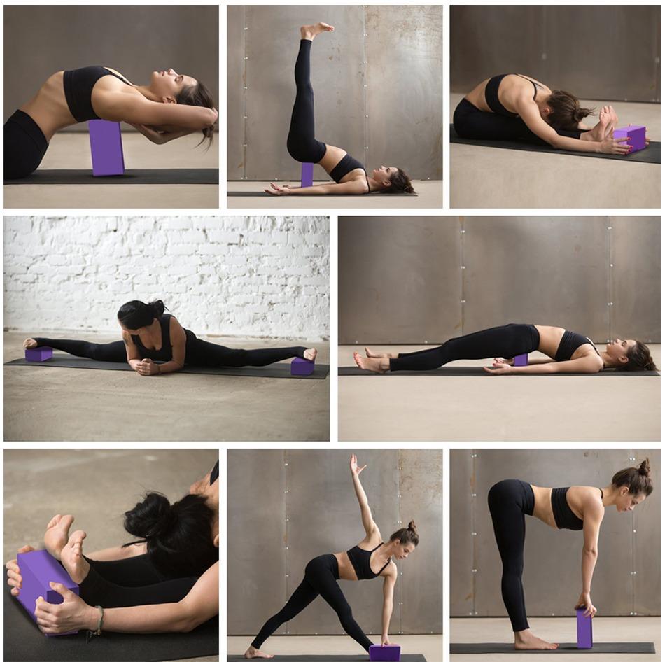 ヨガブロック フィットネス FANGDA Yoga Block Foaming Foam Brick Exercise Fitness  Stretching Aid Gym - スポーツ、フィットネス