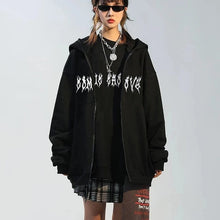 Load image into Gallery viewer, Harajuku Oversized Hoodie Retro Gothic Punk Anime Print