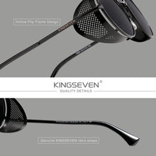 Load image into Gallery viewer, KINGSEVEN Retro Round Steampunk Sunglasses For Men Women Gafas De Sol | TheKedStore