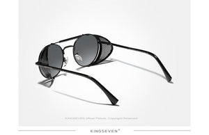 KINGSEVEN Retro Round Steampunk Sunglasses For Men Women Gafas De Sol | TheKedStore