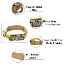 Load image into Gallery viewer, Military Tactical Adjustable Dog Collar with Leash-Control Handle