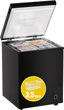Load image into Gallery viewer, 3.5 cuft Chest Freezer - Compact, Energy-Efficient Mini Deep Freezer with Removable Baskets