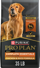 Load image into Gallery viewer, Purina Pro Plan Complete Essentials Shredded Blend Chicken and Rice Dog Food Dry Formula with Probiotics for Dogs - 35 lb. Bag