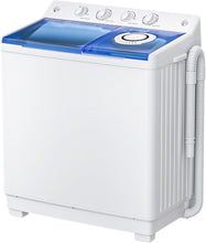 Load image into Gallery viewer, VCJ Portable Washing Machine, Twin Tub Washing Machine Laundry Compact Washer spinner Combo with 40lbs capacity, 24Lbs Washer and 16Lbs