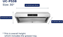Load image into Gallery viewer, Hauslane Range Hood 30" Under Cabinet, 950 CFM Kitchen Range Hood | Steam Auto Clean Vent Hood, 6 Speed