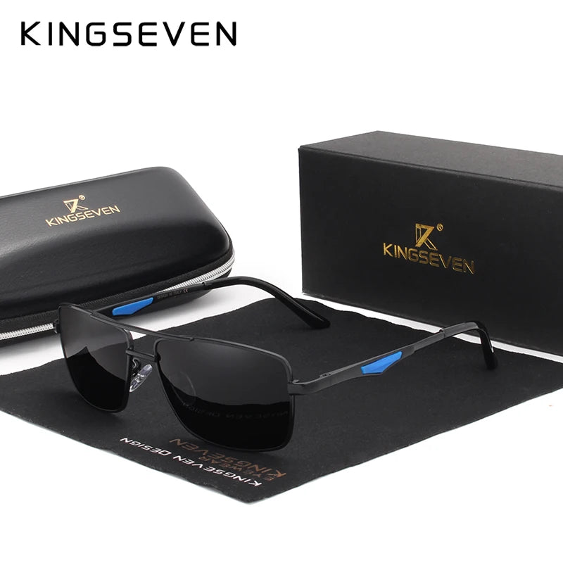 KINGSEVEN Brand Classic Square Polarized Sunglasses Men's Driving Male Sun Glasses Eyewear UV400 Blocking Protection Oculos