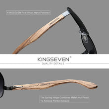 Load image into Gallery viewer, KINGSEVEN New Photochromic Pilot Sunglasses Men Polarized UV400 Fashion Sunglass Mirror Wood sun glasses Driving oculos