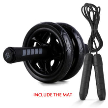 Load image into Gallery viewer, New 2 in 1 Ab Roller&amp;Jump Rope No Noise Abdominal Wheel Ab Roller with Mat For Arm Waist Leg Exercise Gym Fitness Equipment