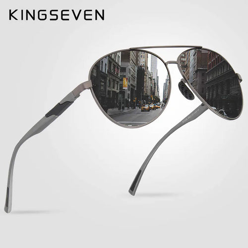 KINGSEVEN Classic Polarized Sunglasses Aluminum Pilot Sunglasses UV400 Protection NF-7228