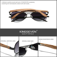 Load image into Gallery viewer, KINGSEVEN New Photochromic Pilot Sunglasses Men Polarized UV400 Fashion Sunglass Mirror Wood sun glasses Driving oculos