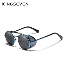 Load image into Gallery viewer, KINGSEVEN Round Steampunk Sunglasses Men Retro UV400 Women Sun Glasses Fishing Driving Leisure Glasses Gafas De Sol
