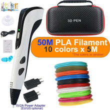 Load image into Gallery viewer, 3D printing pen set with power adapter PLA filament