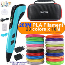 Load image into Gallery viewer, 3D printing pen set with power adapter PLA filament