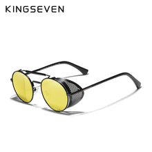 Load image into Gallery viewer, KINGSEVEN Round Steampunk Sunglasses Men Retro UV400 Women Sun Glasses Fishing Driving Leisure Glasses Gafas De Sol