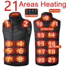 Load image into Gallery viewer, Heated Vest Jacket Thermal Vest Body Warmer 21/9 Areas