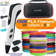 Load image into Gallery viewer, 3D printing pen set with power adapter PLA filament