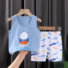 Load image into Gallery viewer, 2PCS Children Clothing Vest Suit Children&#39;s Sets Summer Cotton T-Shirts Shorts Boys Girls Sleeveless Kids Clothes