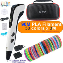 Load image into Gallery viewer, 3D printing pen set with power adapter PLA filament