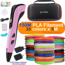Load image into Gallery viewer, 3D printing pen set with power adapter PLA filament
