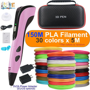 3D printing pen set with power adapter PLA filament