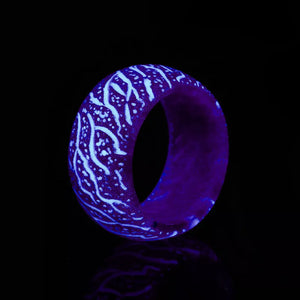 New Fashion Colorful Luminous Resin Ring Women Men Fluorescent Glowing Rings Jewelry Glowing In The Dark Ring Band Halloween