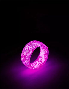 New Fashion Colorful Luminous Resin Ring Women Men Fluorescent Glowing Rings Jewelry Glowing In The Dark Ring Band Halloween