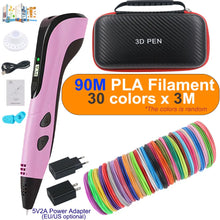 Load image into Gallery viewer, 3D printing pen set with power adapter PLA filament