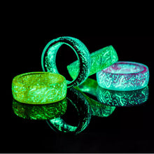 Load image into Gallery viewer, New Fashion Colorful Luminous Resin Ring Women Men Fluorescent Glowing Rings Jewelry Glowing In The Dark Ring Band Halloween