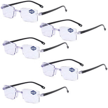 Load image into Gallery viewer, New Diamond-cut Bifocal Progressive Reading Glasses Men Blue Light Blocking Multifocal Eyewear Ultralight Rimless Eyeglasses