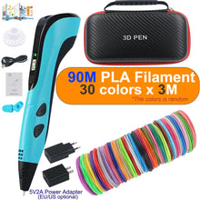 Load image into Gallery viewer, 3D printing pen set with power adapter PLA filament