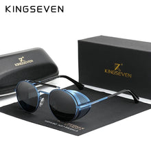 Load image into Gallery viewer, KINGSEVEN Round Steampunk Sunglasses Men Retro UV400 Women Sun Glasses Fishing Driving Leisure Glasses Gafas De Sol