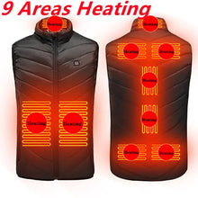 Load image into Gallery viewer, Heated Vest Jacket Thermal Vest Body Warmer 21/9 Areas