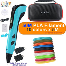 Load image into Gallery viewer, 3D printing pen set with power adapter PLA filament