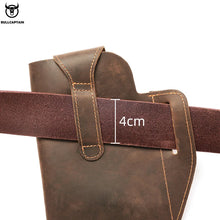 Load image into Gallery viewer, BULLCAPTAIN New Men's Leather Waist Bag Can Be Used For 5.5-6.8-Inch Mobile Phone Carrying Cigarette Case Outdoor Bag