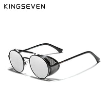 Load image into Gallery viewer, KINGSEVEN Round Steampunk Sunglasses Men Retro UV400 Women Sun Glasses Fishing Driving Leisure Glasses Gafas De Sol