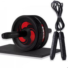 Load image into Gallery viewer, New 2 in 1 Ab Roller&amp;Jump Rope No Noise Abdominal Wheel Ab Roller with Mat For Arm Waist Leg Exercise Gym Fitness Equipment