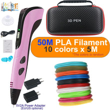 Load image into Gallery viewer, 3D printing pen set with power adapter PLA filament