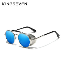 Load image into Gallery viewer, KINGSEVEN Round Steampunk Sunglasses Men Retro UV400 Women Sun Glasses Fishing Driving Leisure Glasses Gafas De Sol