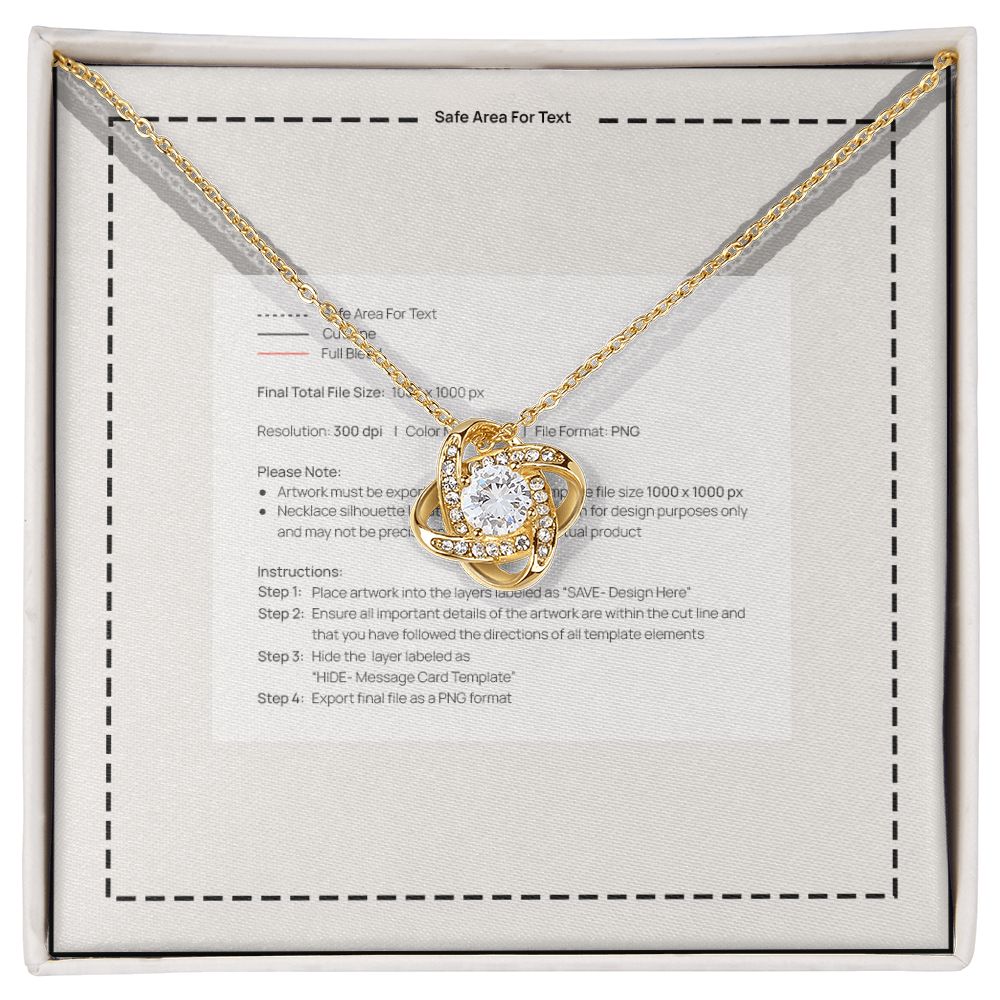 Love Knot Necklace (Yellow & White Gold Variants)